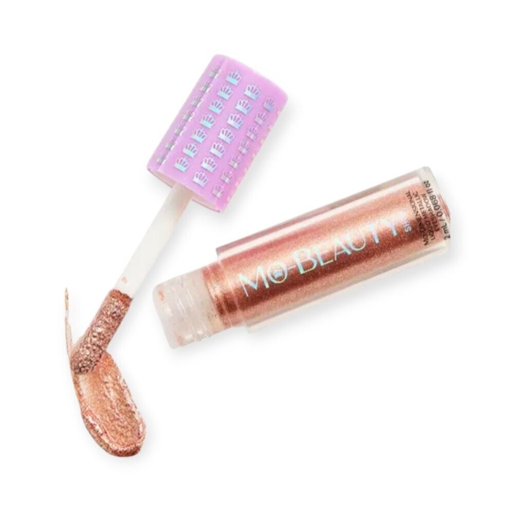 MO BEAUTY Mo-Dimensional Liquid Metallic Eyeshadow Glazed Champagne Shine NWT